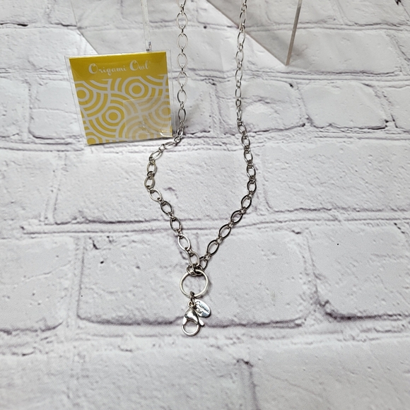 Origami Owl Silver Chain Necklace with Clip and Ghost Armor for Medium Locket - Picture 2 of 9